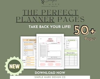 Aesthetic ADHD Complete Home Organizer and Planner for iPad Digital or Printable