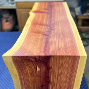 Cedar Live Edge Waterfall Table / Bench