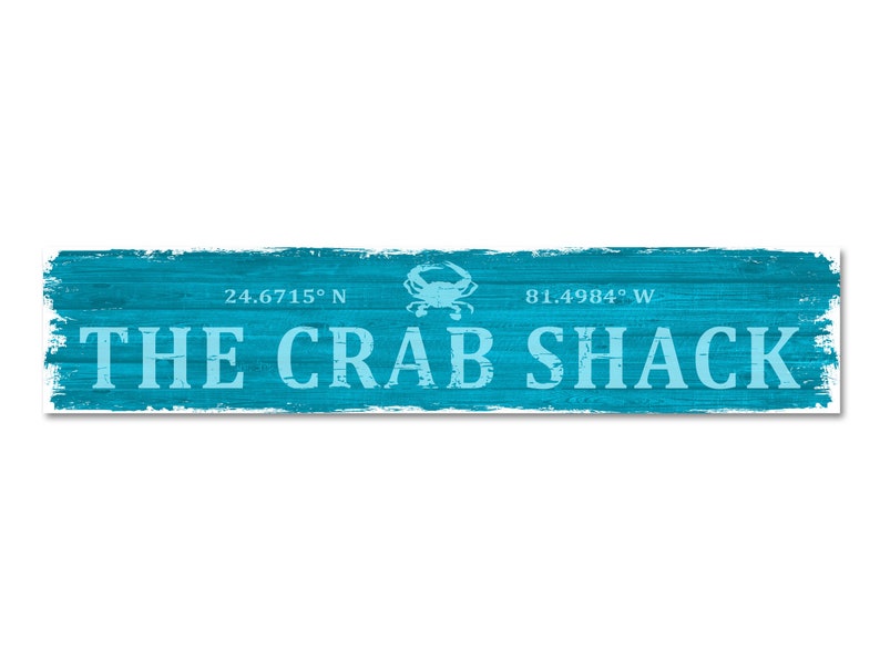 The Crab Shack Coastal Art, Printed on Wood, Custom Color and Size ...