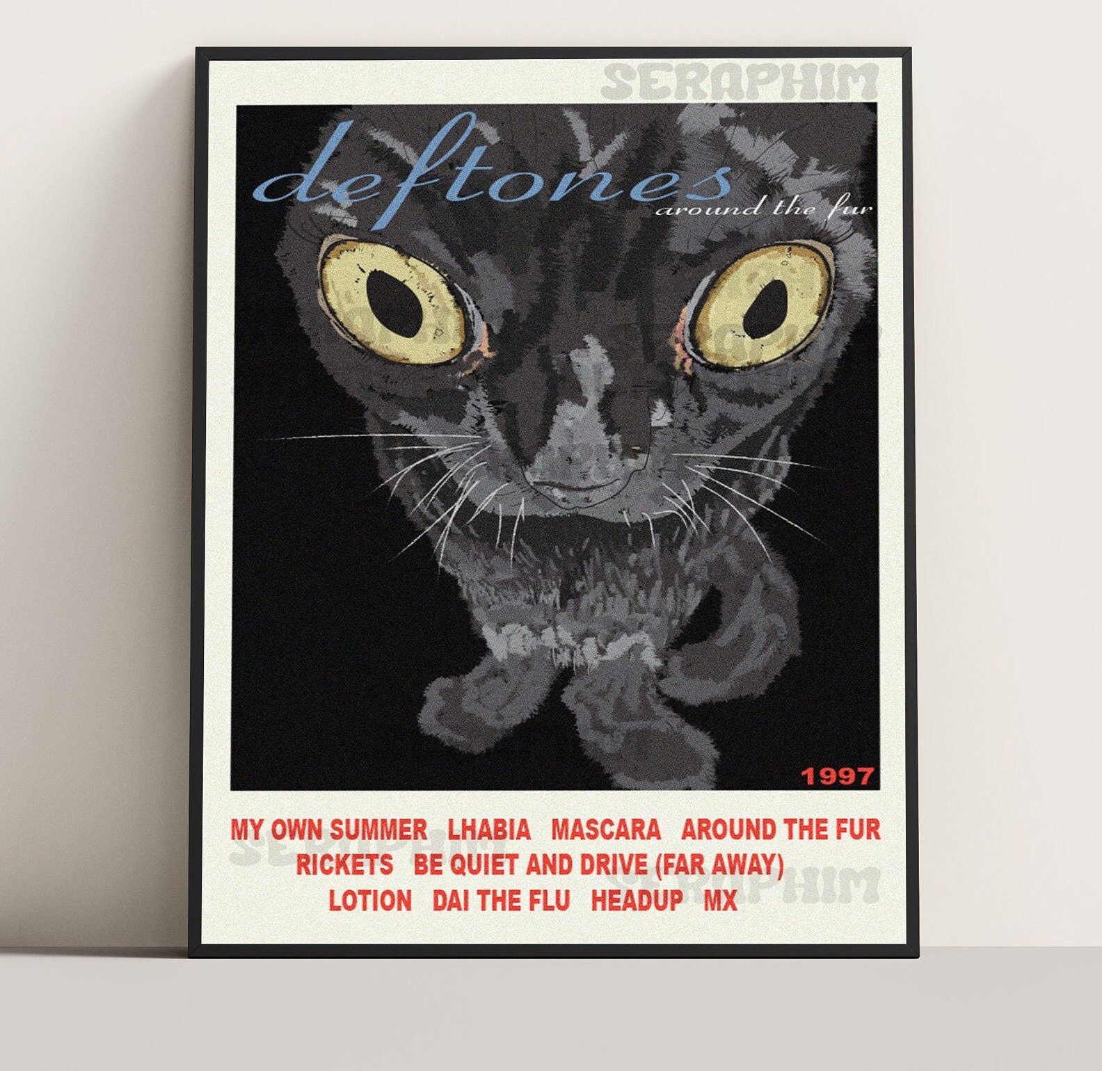 Deftones around the Fur Cat Poster Etsy