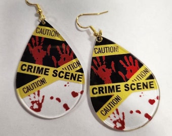 Crime Scene Earrings