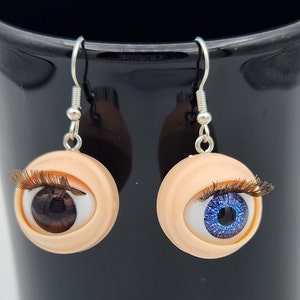 Eyeball Earrings either blue or brown