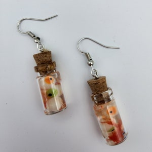 Creepy Eyeballs in a vial Earrings Halloween costume