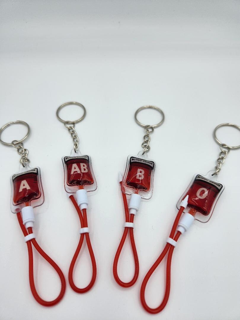 Blood Bag Keychain fake blood