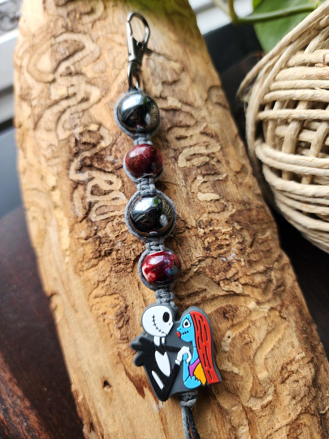 Cryptic Keychains Skeleton Keychain, Gothic, Horror Keychain, Couples Gift, Hemp Keychain ...