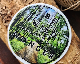 Nature Quote Sticker, Hiking Sticker, Forest Sticker, Outdoor Vinyl Decal, Adventure Design