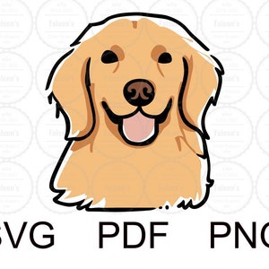 Golden Retriever SVG, Golden SVG, Layered - PNG - pdf - Vektor - Kunst - cricut - silhouette studio - cut file, ClipArt