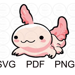 Axolotl- Layered - SVG - PNG - PDF - Vector -Art - cricut - silhouette studio - cut file