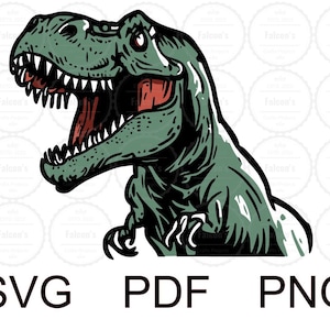 Tyrannosaurus SVG, T-Rex PNG, Rex, Dinosaurier, mit Ebenen, PDF, für Cricut, für Silhouette Studio, Schnittdatei