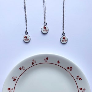 Burgundy Rose Necklace