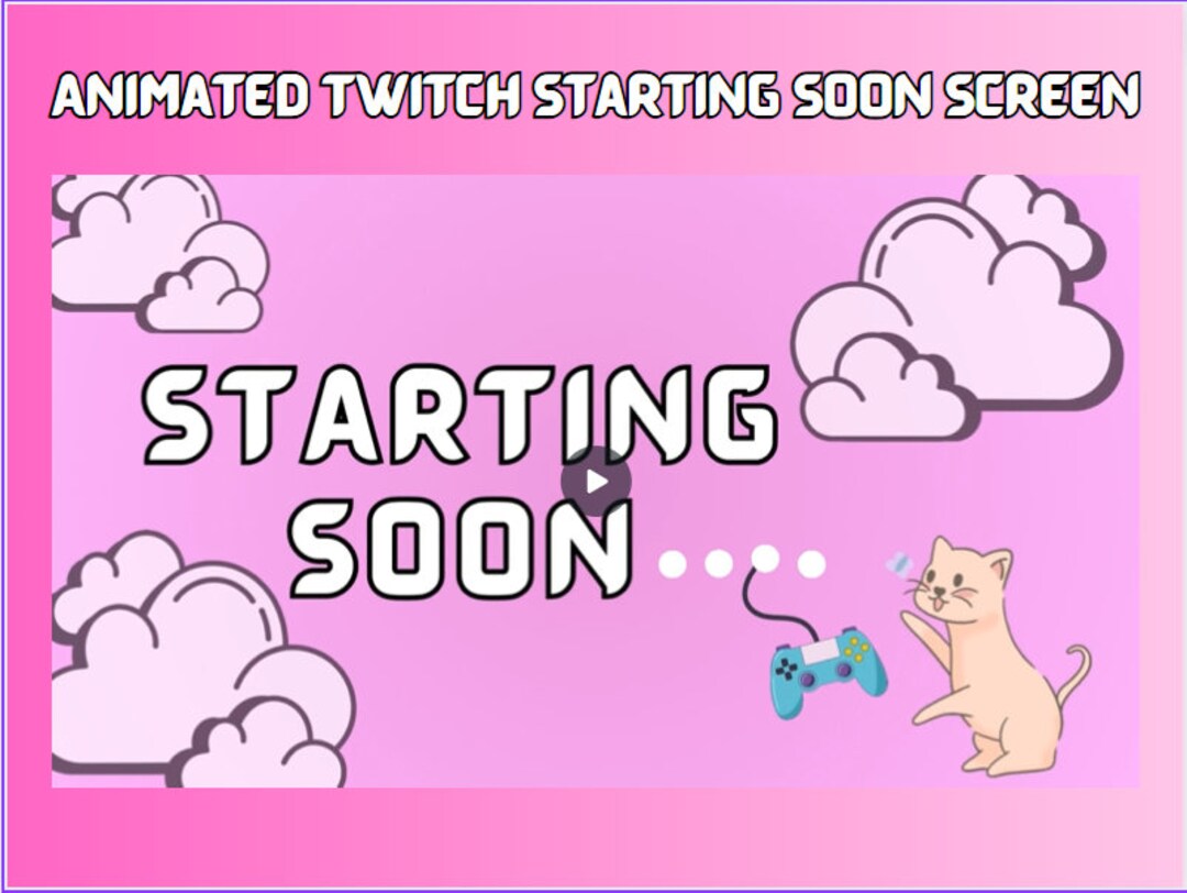 Starting Soon Screen Animated Starting Soon Screen Animated - Etsy