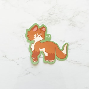 Loving Fox Matte Vinyl Sticker | Cute Fox Sticker | Kitty Sticker | Animal Sticker