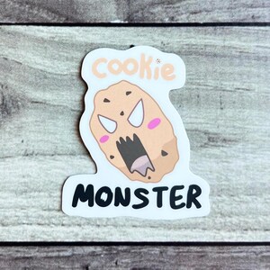 Cookie Monster Vinyl Sticker | Cute Cookie Sticker | Cookie Sticker | Cute Cookie Sticker