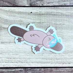 Platypus Wearing Swim Goggles Vinyl Sticker | Cute Platypus Sticker | Platypus Sticker | Cute Summer Sticker