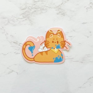 Halloween Devilish Kitty Matte Vinyl Sticker | Cute Kitty Sticker | Kitty Sticker | Halloween Sticker