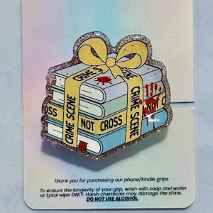 Crime scene books | Phone Grip | Kindle Grip | Bookish | Acrylic/Resin |