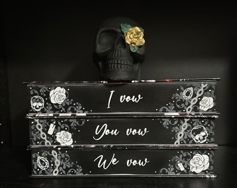 The Lords Series | Design #1 | The Ritual, The Sinner, The Sacrifice | Custom Stenciled Sprayed Edges