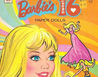Vintage "Barbie Sweet 16" Birthday Celebration Paper Dolls Printable PDF - Vintage [Digital PDF File]