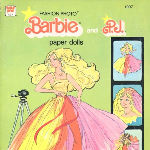 Bonecas de papel Barbie vintage com fotos de moda - PDF imprimível [Arquivo digital]