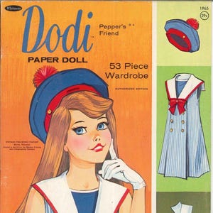 Poupées en papier « Pepper's Friend Dodi » des années 1960 - PDF imprimable, vintage [Fichier numérique]