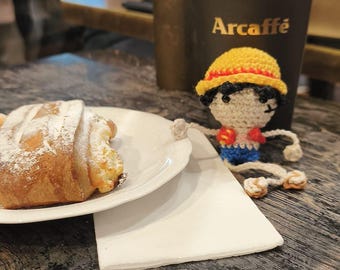 Anime Inspired Crochet Doll, Pull String Toy, Kawaii Amigurumi, Interactive Crochet Figure, Cute Otaku Gift, Handmade Plush Doll