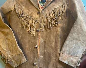 Lariat Leather Jacket Fringe 1970s - Etsy