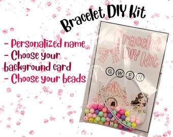 Personalized Name Bracelet Making Kit, Kids Craft DIY