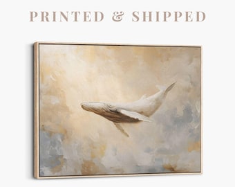 Jonah and the Whale Wall Art | Minimalist Christian Nursery Decor, Bible Story Painting