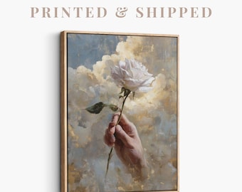 Modern Christian Painting | Jesus Love You Wall Art, Faith Inspired Heaven Canvas Print