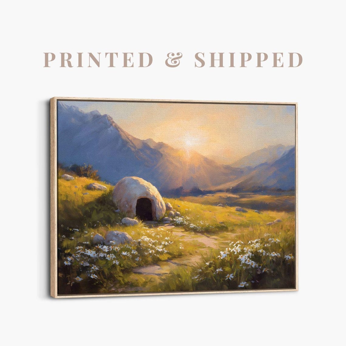 Empty Tomb Artwork | He is Risen Painting, Framed Christian Wall Art ...
