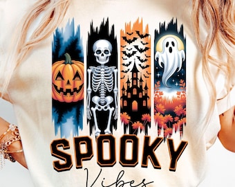 Spooky Vibes PNG Halloween Sublimation Design Trendy Halloween Mama PNG Cute Digital Download Brushstroke Halloween 2025 PNG Designs