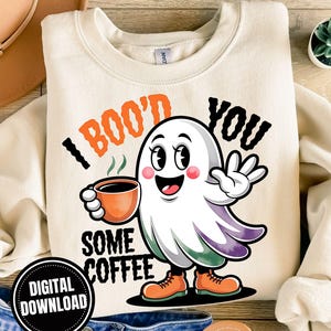 Funny Halloween Coffee PNG Design Ghost Coffee png Halloween PNG Designs Ghost png Sublimation Coffee Lover png Designs Coffee Shirt PNG