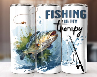 Fishing Sublimation Design, 20 oz Skinny Tumbler Digital Download PNG, Fishing tumbler wrap, Seamless