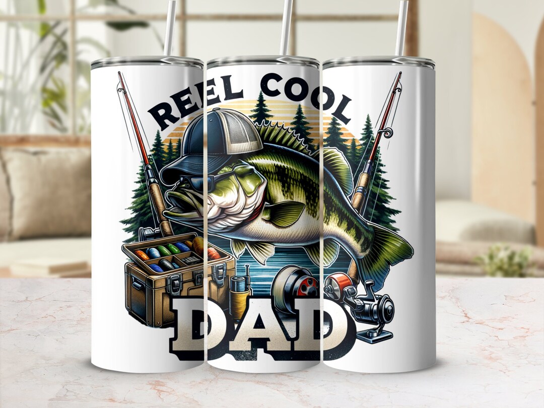 Fishing Sublimation Design, 20oz Skinny Tumbler Digital Download PNG ...
