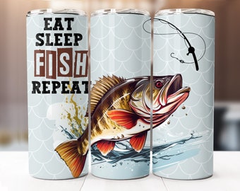 Fishing Sublimation Design, 20oz Skinny Tumbler Digital Download PNG, Tumbler Wrap