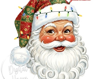 Santa PNG Retro Santa Shirt Design Christmas png Santa Claus png Retro Santa Sublimation Design Santa Digital Download PNG