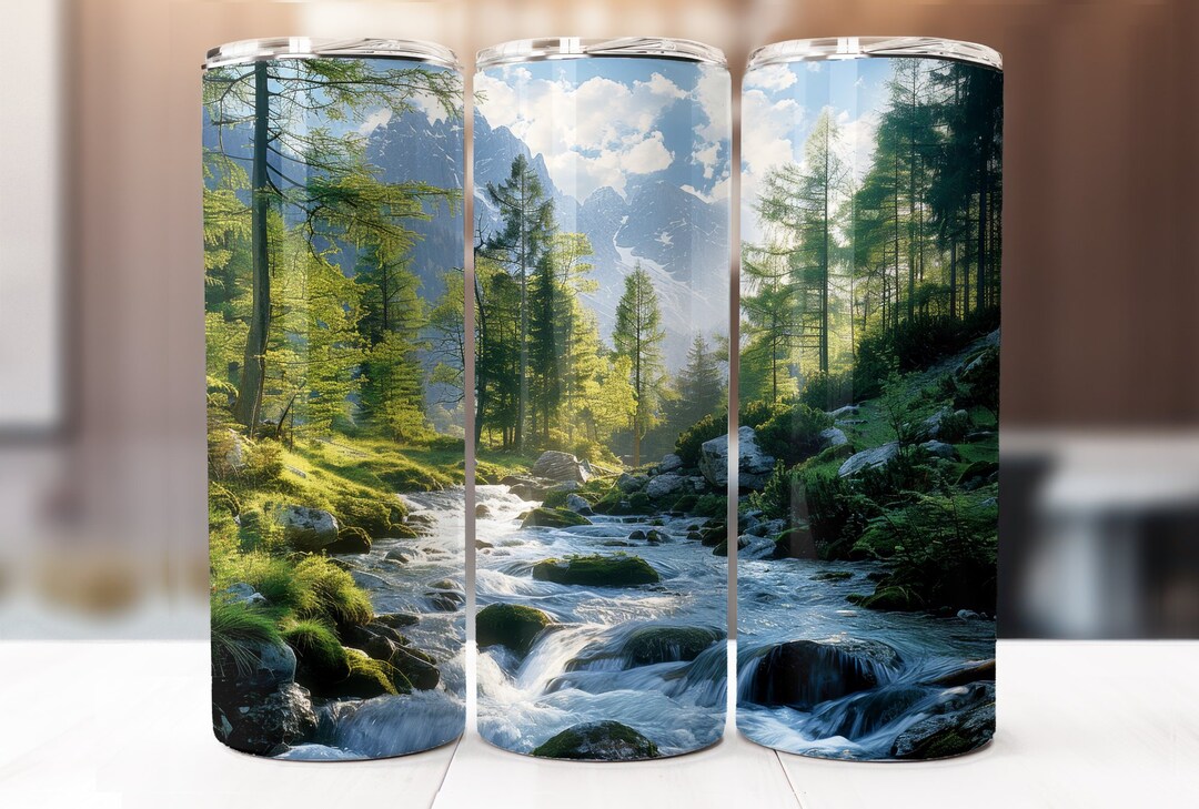 Nature Sublimation Design, 20oz Skinny Tumbler Digital Download PNG ...