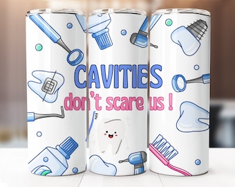 Dental Sublimation Design, 20 Unzen Skinny Tumbler digitaler Download PNG, Dental Tumbler Wrap