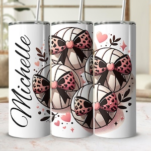 Add a Name Volleyball Tumbler Wrap, 20oz Skinny Tumbler Digital Download PNG, Volleyball Sublimation Design, Add your own text