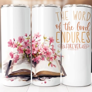 Christian Sublimation Design, 20oz Skinny Tumbler Digital Download PNG, Christian Bible Verse Tumbler Wrap