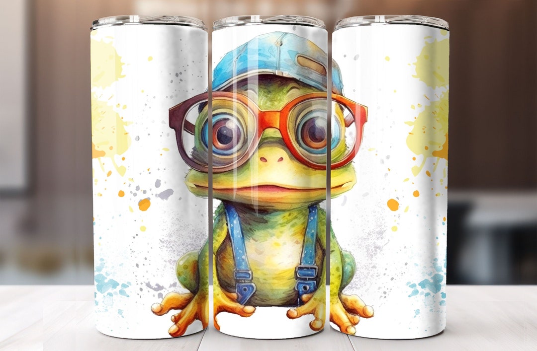 Cute Frog Sublimation Design, 20oz Skinny Tumbler Digital Download ...