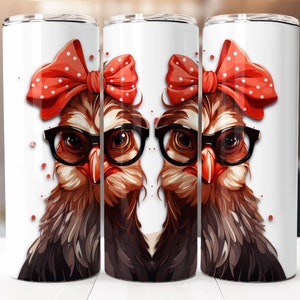 Chicken Sisters Sublimation Design, 20oz Skinny Tumbler Digital Download PNG, Tumbler Wrap