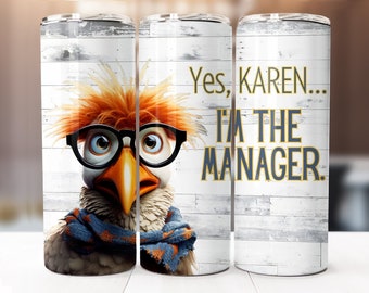 Funny Chicken Sublimation Design, 20oz Skinny Tumbler Digital Download PNG, Tumbler Wrap