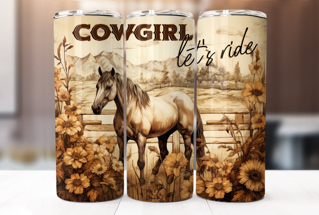 Western Tumbler Wrap, Cowgirl Sublimation Design Digital Download PNG ...