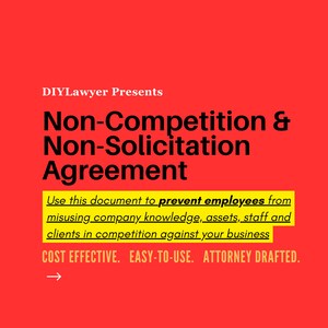 Un avocat a rédigé un accord de non-concurrence et de non-sollicitation avec les employés | Formulaire de non-concurrence pour l&#39;emploi | Formulaire de non-sollicitation d&#39;emploi