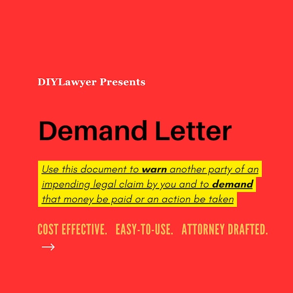 Demand Letter for Payment of Invoice | Demand Letter for Performance of Contract | Attorney Drafted