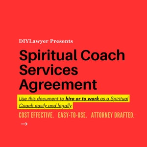 Spiritual Coach Services Agreement | Legal form to protect your sacred coaching practice | Simple, easy-to-use agreement | Attorney Drafted