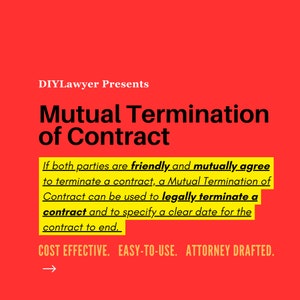 Mutual Termination of Contract Template | Attorney-Drafted Agreement | Editable Word & PDF