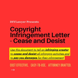 DMCA Takedown Letter Template | Copyright Violation Notice | Attorney-Drafted Legal Form | Easy to Use and Legal