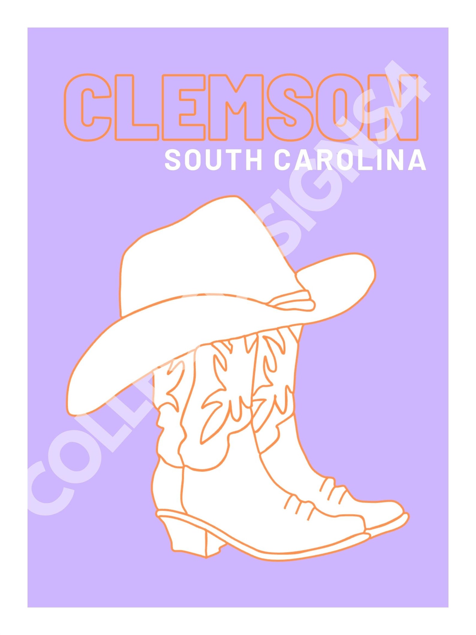 Clemson Wall Art Etsy